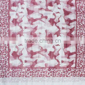 Camouflage Hot Pink Small MOQ Cotton Scarf photo-2