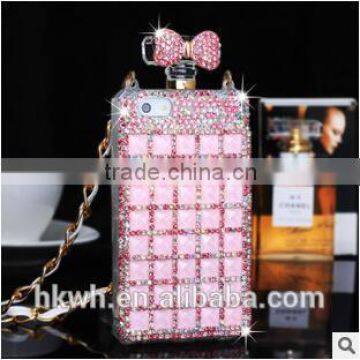 2015 New Design Phone Case Perfume Bottle Jelly Case TPU Back Cover Case for iPhone 6/6P 5/5S 4/4S with chain