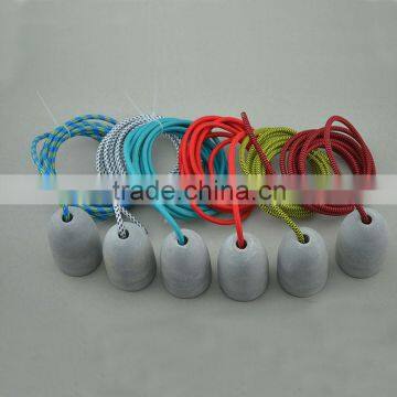 New Design Pendant Lamp/Fabric Plug Cord with Concrete Lamp Holder,Colourful Fabric Plug Cord for European                        
                                                Quality Choice