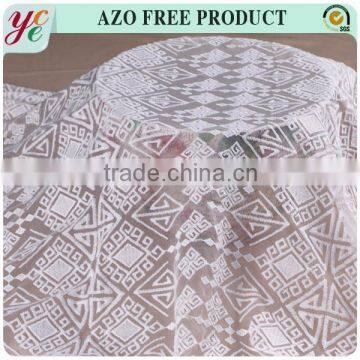 Fashion White chemical 100% Polyester Embroidery Lace Fabric