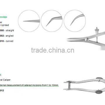 Castroviejo Caliper, Osher Internal Caliper, Helveston Scleral Ruler, Jameson Caliper, Ruler Steel, Stahl Corneal Caliper