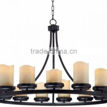 530-24 Augusta 41 7/8" Wide Rustic Bronze Chandelier