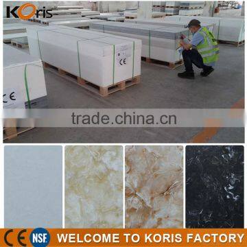 Custom artificial solid surface kitchen clear acrylic countertops