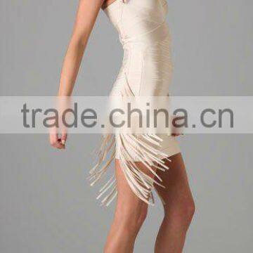 Elegant stylish lady fringe dress for party