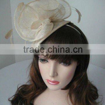 2014 new style lady feather sinamay fascinators