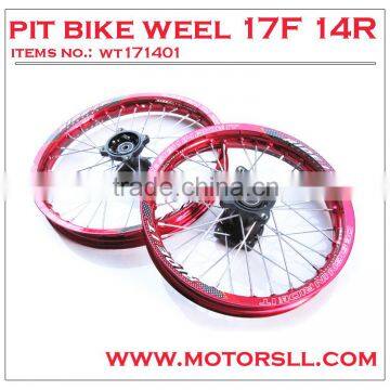 Factory Price Pit Bike Wheel With Size Front 17inch Rear 14inch photo-2