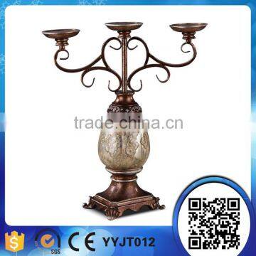 customized high quality resin candelabra candle holder