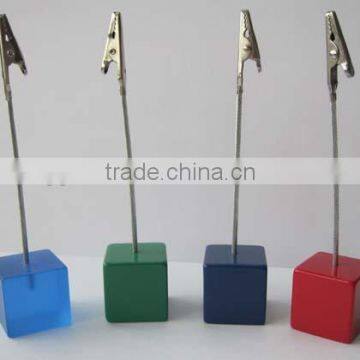 plastic holder resin name card clip with alligator clip