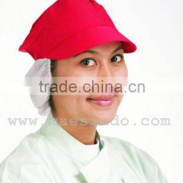 Polyester Cotton Colored Snood Cap with Peak