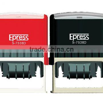 Free Sample Epress Square Self Inking Stamp,Dater Printy Stamp, 74mmX38mm