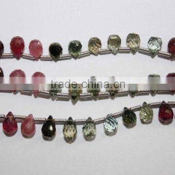 Natural Multi Tourmaline Faceted Drops