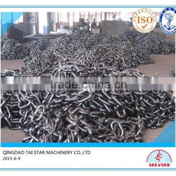 Marine Class U2 U3 Black Painted Studless Link Anchor Chain