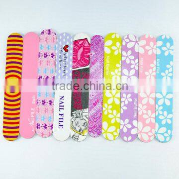 Wholesale custom printed nail file one side personalized emery board nail care tools factory