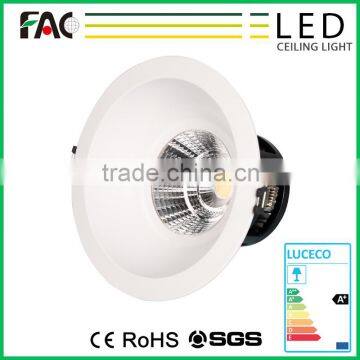 Hot selling long life Supermarket COB 12w ip65 led downlight