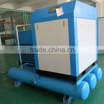 Air Dryer Air Tank Combined Twin Dual AC Electric Rotary Screw Air Compressor photo-2