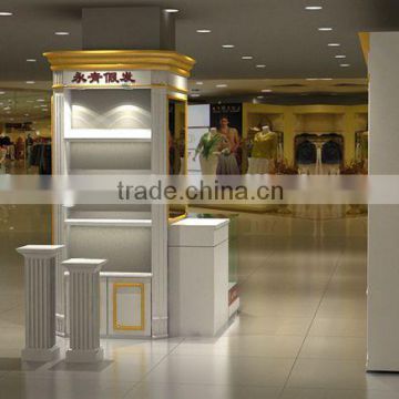 mall wood wig shop/free stand wig kiosk design