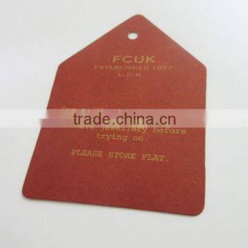 Gloss Surface Card Red Hangtag Label Design