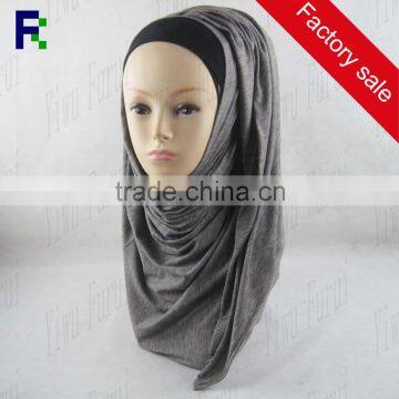 Plain jersey scarf muslin square hijab women scarf shawls