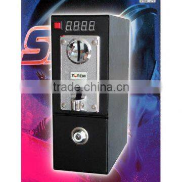 coin acceptor with coin box and time controller