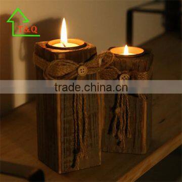 2016 Unique Creative cheap 2/S wooden candle holder importers of handicrafts