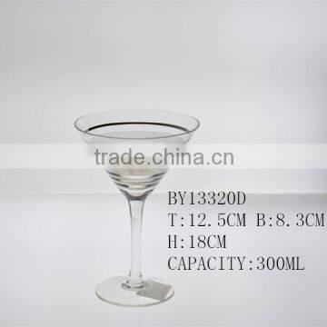 hand-made factory supplying Martini glass with sliver color coverage