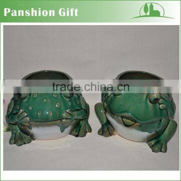 Wholesale ceramic frog garden pot