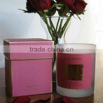 Decorative frosted glass candle