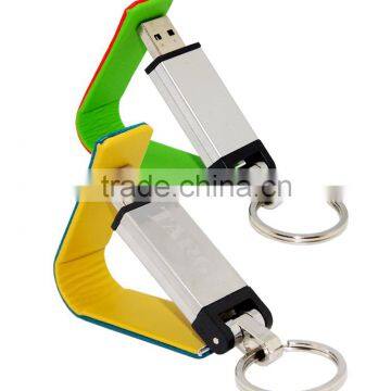 Hotsale new design luxury usb stick, Embossed logo leather usb 1GB to 64GB, colorful leather usb flash drive