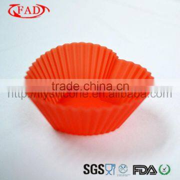 Heart Shaped  Express Chinese wholesale silicone muffin pan, Siliocne mold