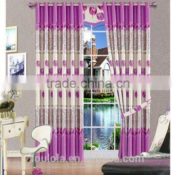 Latest window designs 100% polyester Curtain cloth printing curtain cloth