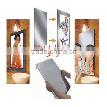 Cheap super brightness bathroom magic mirror advertising player wholesale