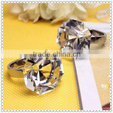 Clear Customized Crystal Napkin Ring For Wedding Decorative Gift