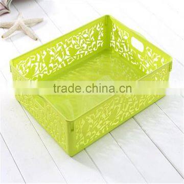 Colorful Plastic Hollowed-out Storage Basket photo-2