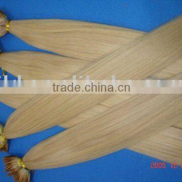 Pre-bonded Hair Extension-I type- remy human hair -60# Sliver hair