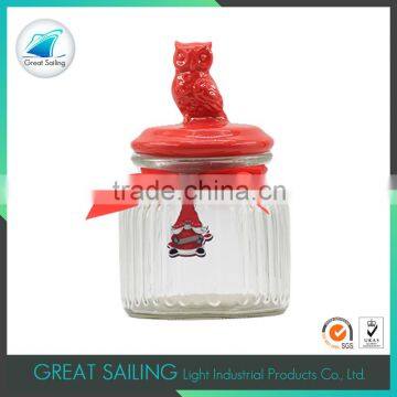 santa ceramic animal lid personalised glass storage jar