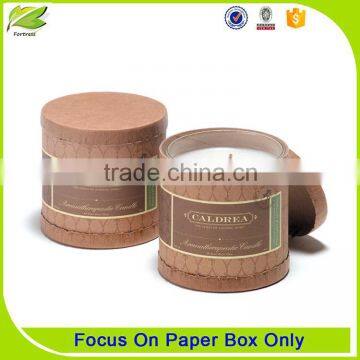 Fancy round cardboard paper tube for candle