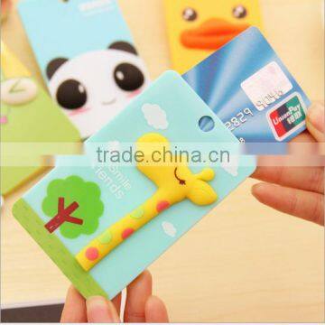 new Cartoon silicone soft card holder / Keyring Key chain Sleeve Set Bus IC Case Bag