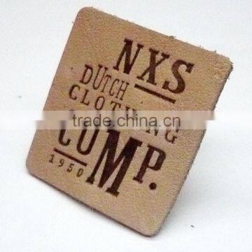 Fashion design custom embossed leather patch,garment jeans leather patch labels