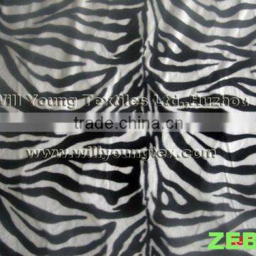 Animal print plush velboa fabric for sofa