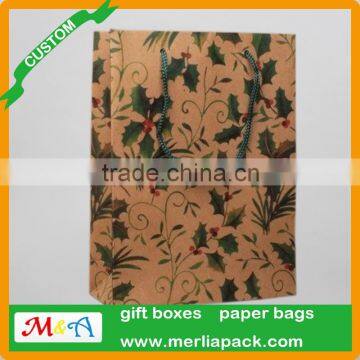 Bespoke Design Kraft Paper Bags Recycled Natural Kraft Shopping Grocery Bags