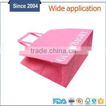 Low Price China Supplier Custom Color Logo Printed Pink Paper Bag photo-2