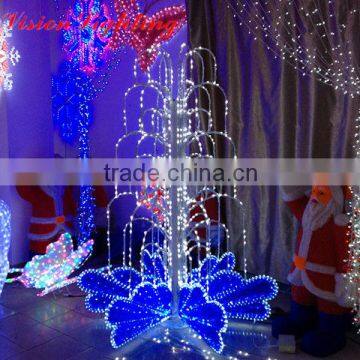 Factory price 3D fountain shape new design decoration LED motif light