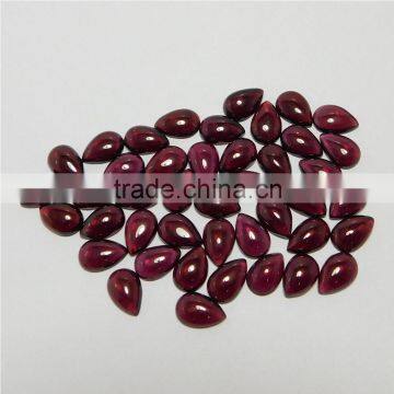 NATURAL GARNET CABOCHON GOOD COLOR & QUALITY 6X9 MM PEAR LOT