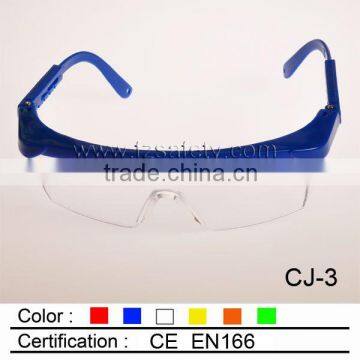 blue frame safety glasses with CE