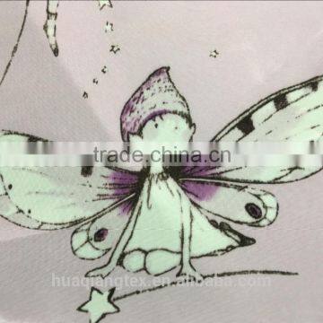 dreamlike fairy cartoon print imitation memory fabric for children