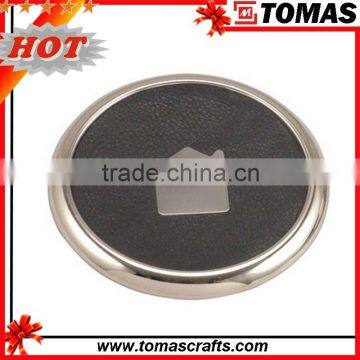 Wholesale customized logo leather cup coaster