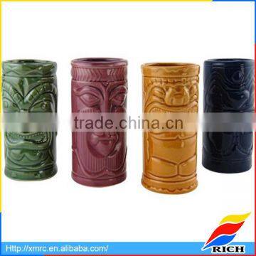 High quality ceramic vintage cheap tiki mugs for sale