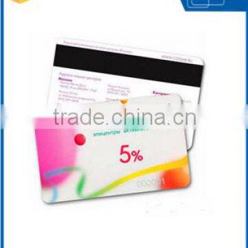 Wholesale Cr80 ISO Standard offset printing VIP discount PVC Plastic card with magnetic stripe