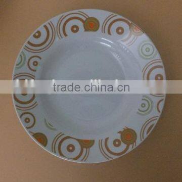 9' Restaurant ceramic soup plate & dishes nice decal serigrafia porcelain dinner plates