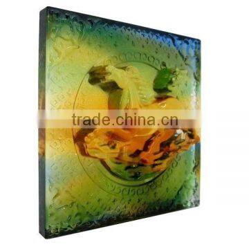 Solid block crystal tiles for decoration